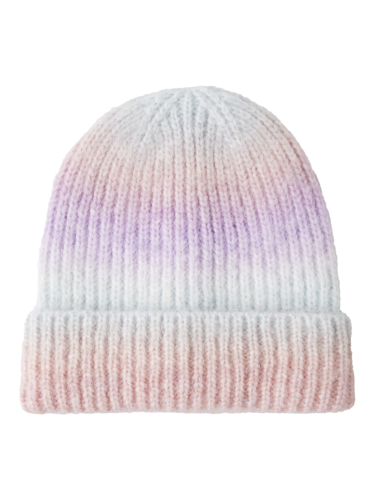 Mössa Ribbstickad Misty K Flerfärgad Rosa/Blå/Lila