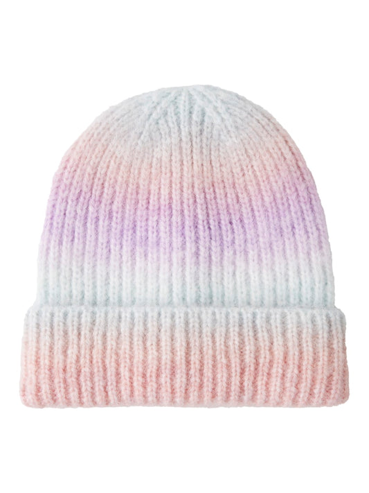 Mössa Ribbstickad Misty K Flerfärgad Rosa/Blå/Lila