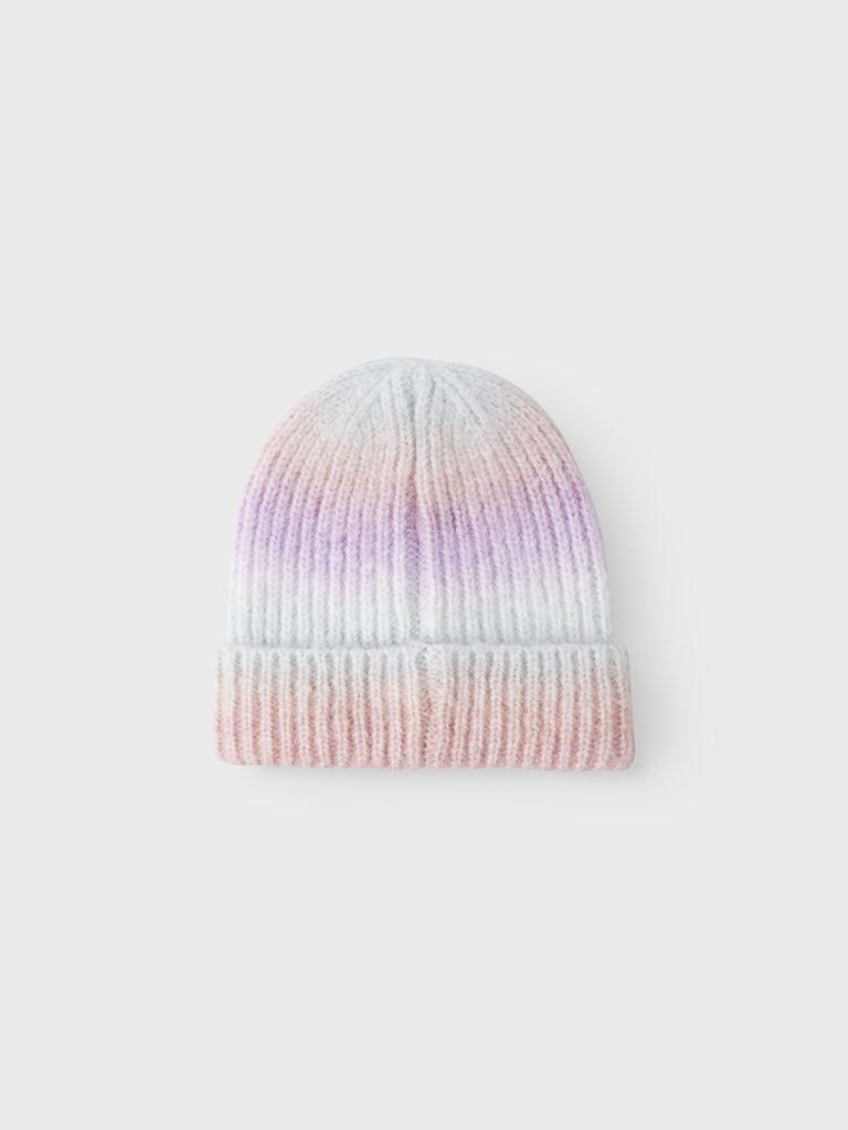 Mössa Ribbstickad Misty K Flerfärgad Rosa/Blå/Lila