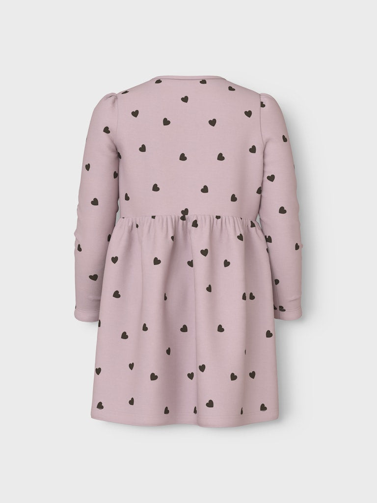 Klänning Långärmad Hjärtan Kheart Rosa