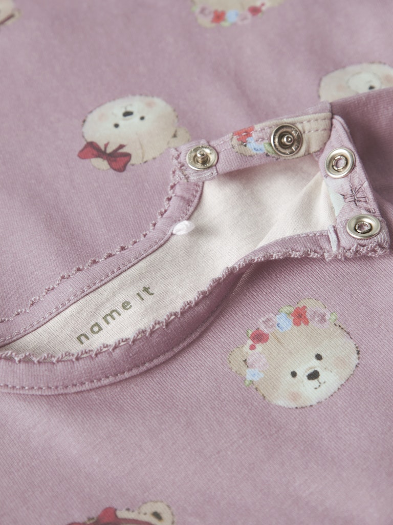 Body Långärmad Nallar Rice Rosa