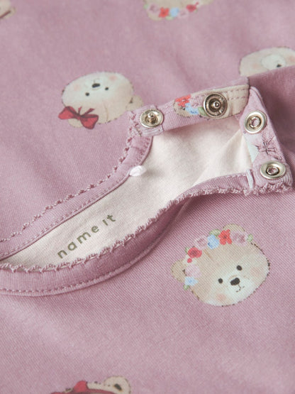 Body Långärmad Nallar Rice Rosa