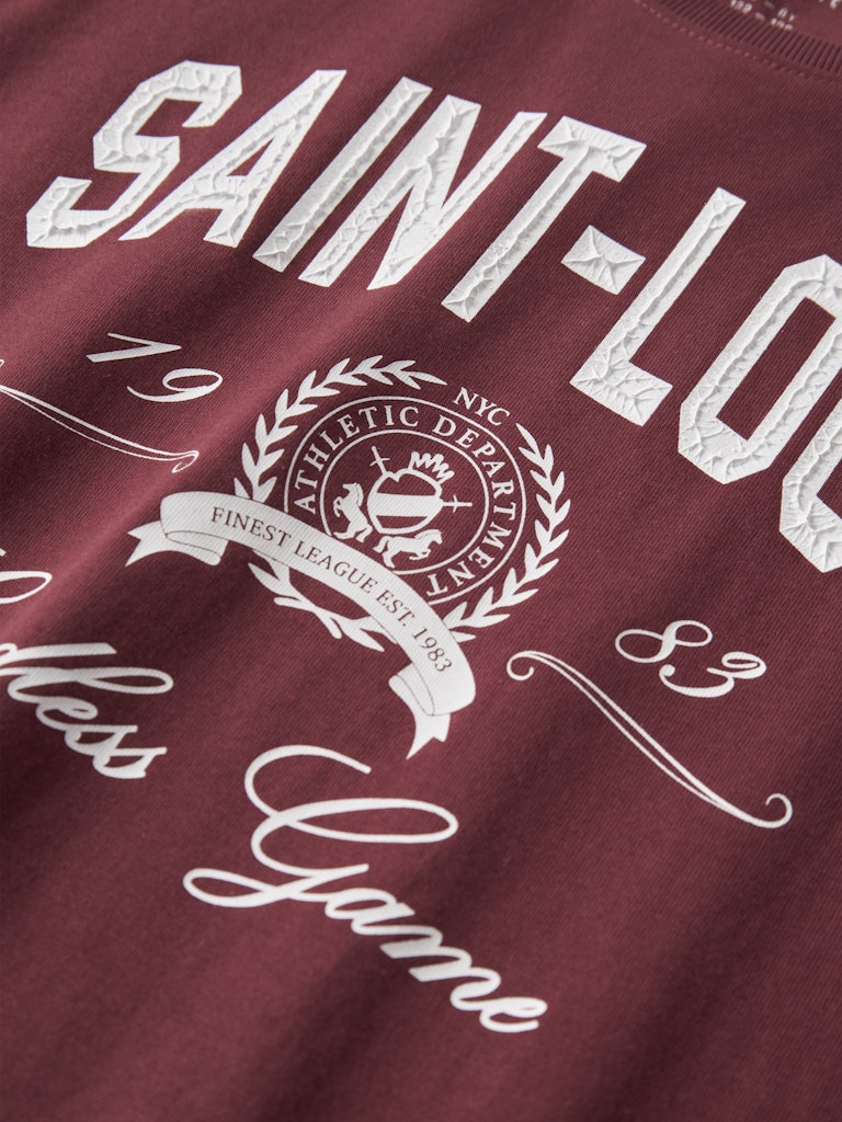 Långärmad Topp 2-i-1 Robin Vinröd