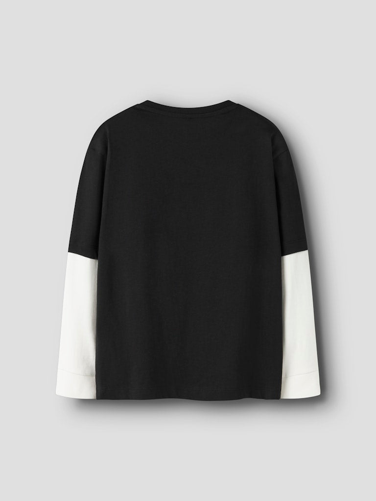 Långärmad Topp 2-i-1 Robin Svart