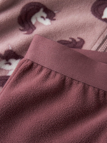 Fleece-set Spektra Enhörningar Rosa