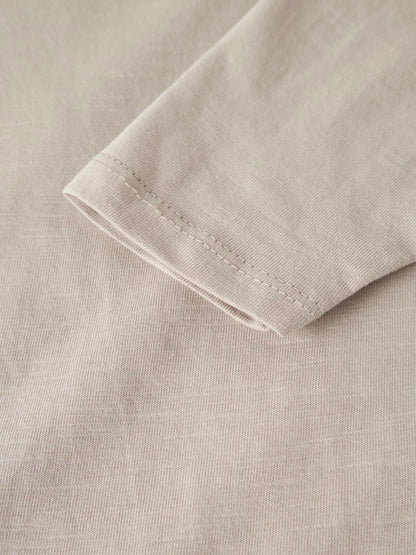 Långärmad Topp Vebbe Enfärgad Beige