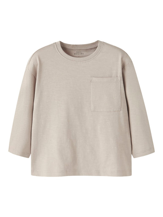 Långärmad Topp Vebbe Enfärgad Beige