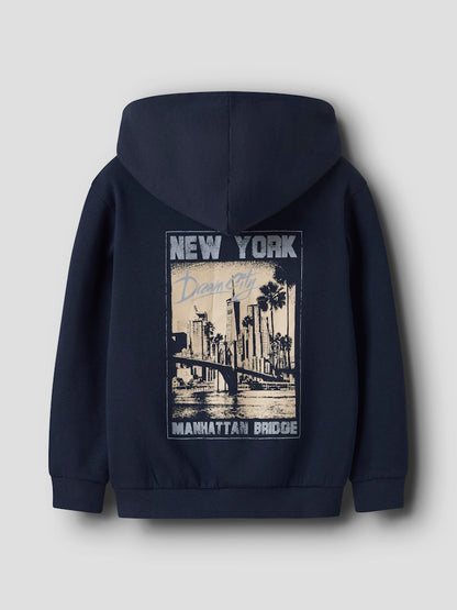 Hoodie Sweat Dragkedja Voltinus Marinblå