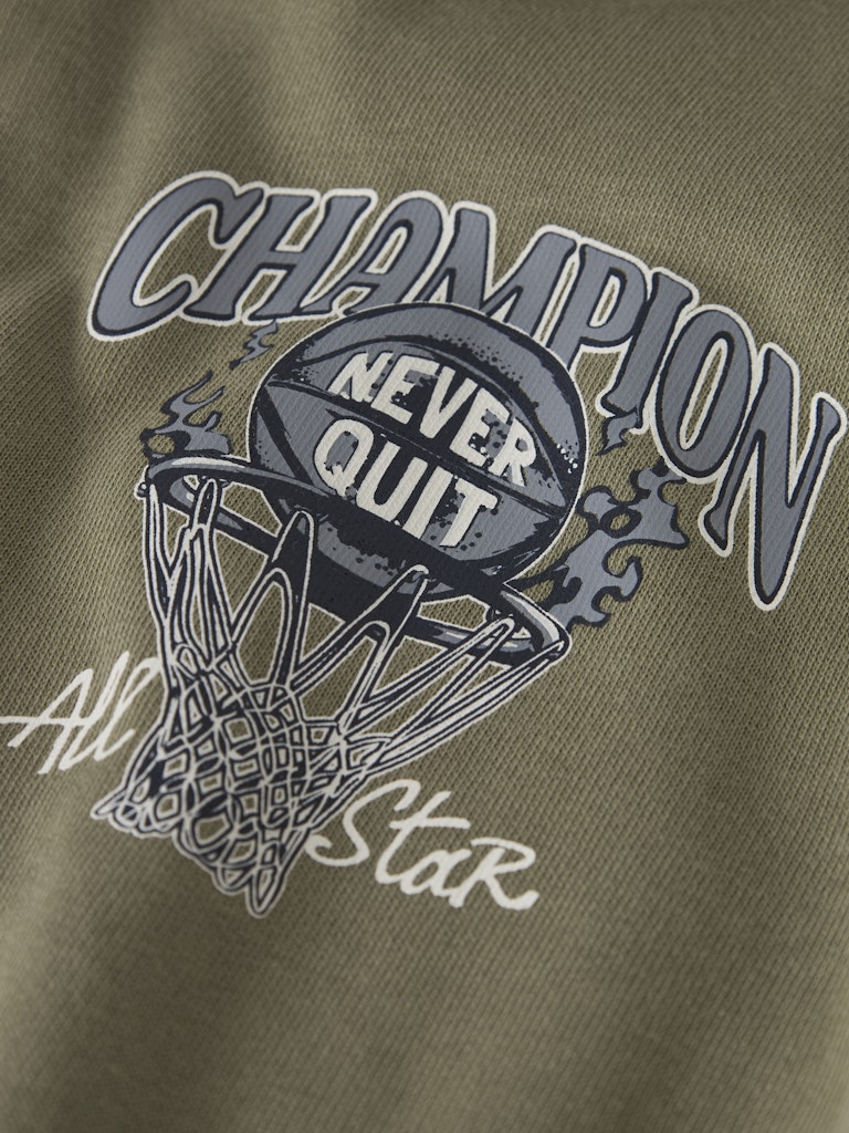 Hoodie Sweat Dragkedja Voltinus Grön