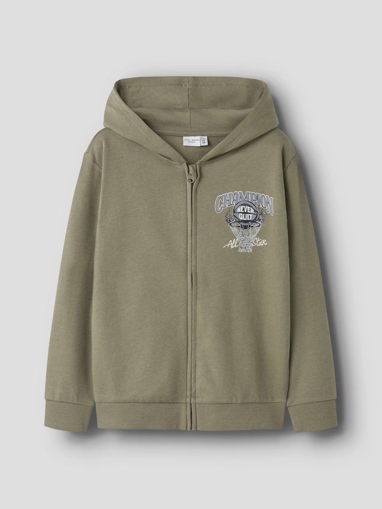 Hoodie Sweat Dragkedja Voltinus Grön