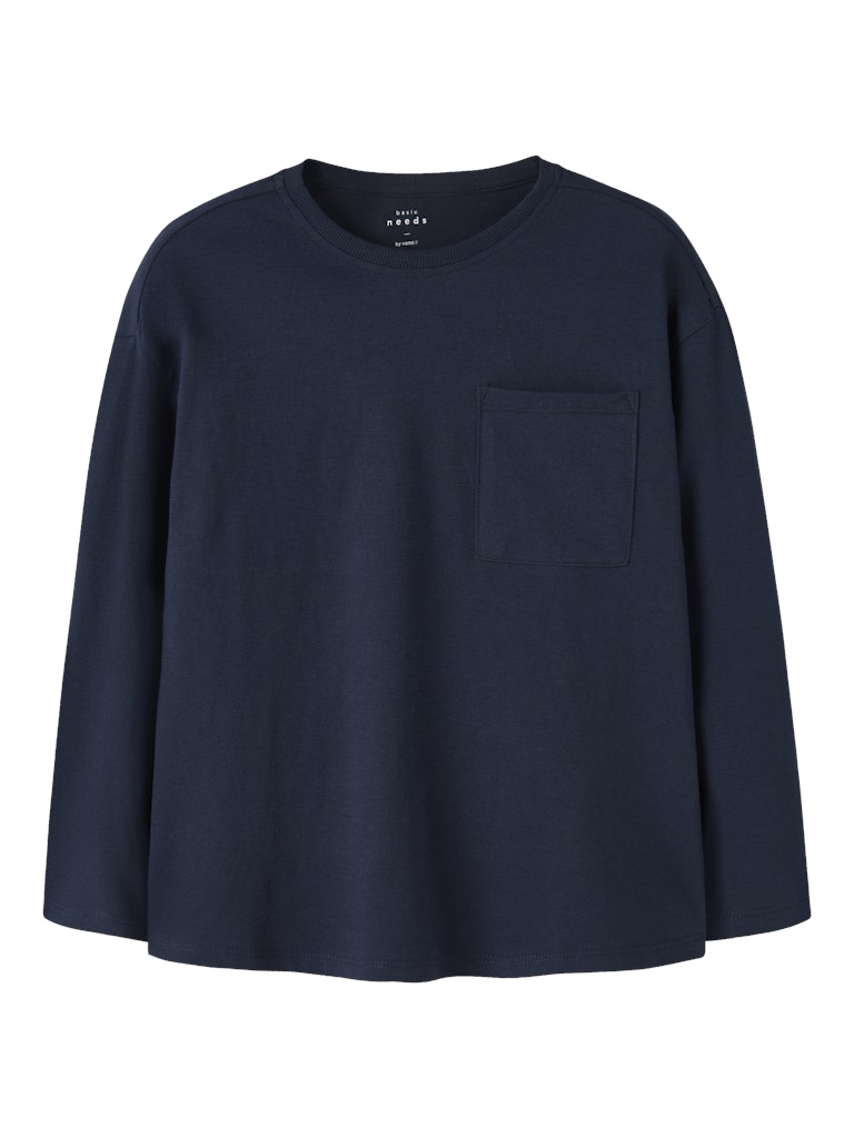 Långärmad Topp Vebbe Enfärgad Blå