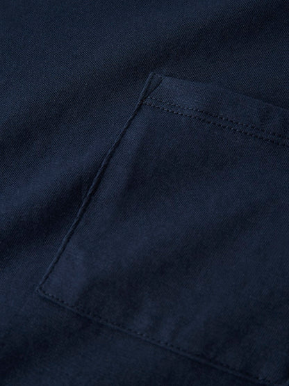 Långärmad Topp Vebbe Enfärgad Blå