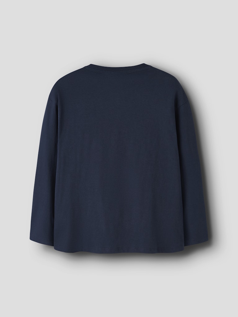 Långärmad Topp Vebbe Enfärgad Blå