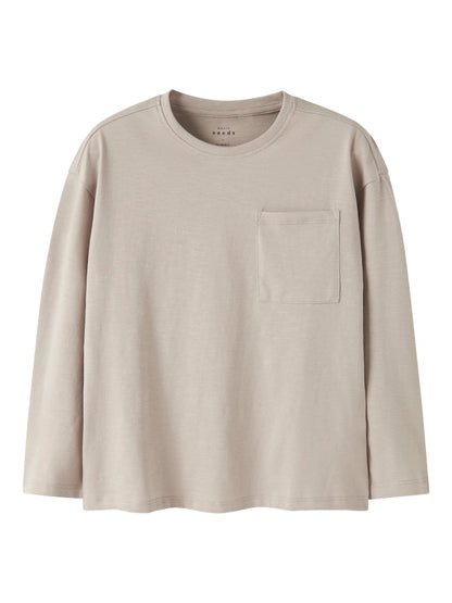 Långärmad Topp Vebbe Enfärgad Beige