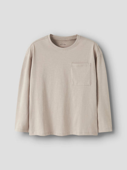 Långärmad Topp Vebbe Enfärgad Beige