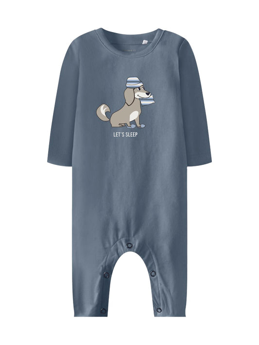 Långärmad Pyjamas Hund Blå