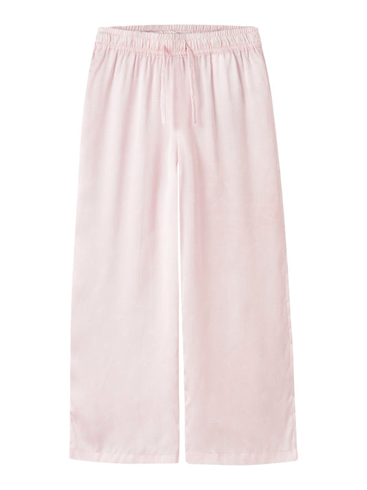 Glansig Pyjamasbyxa Ruth Rosetter Rosa/Vit