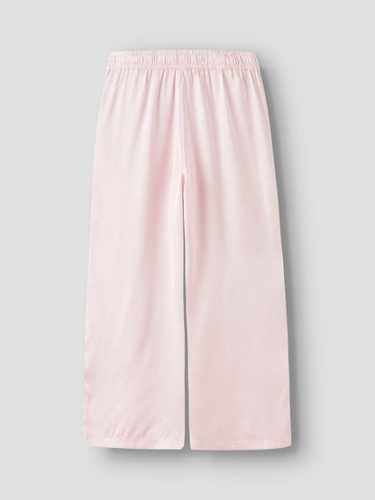 Glansig Pyjamasbyxa Ruth Rosetter Rosa/Vit
