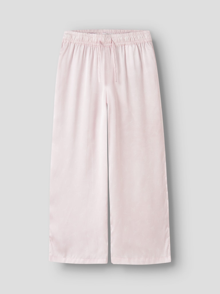 Glansig Pyjamasbyxa Ruth Rosetter Rosa/Vit