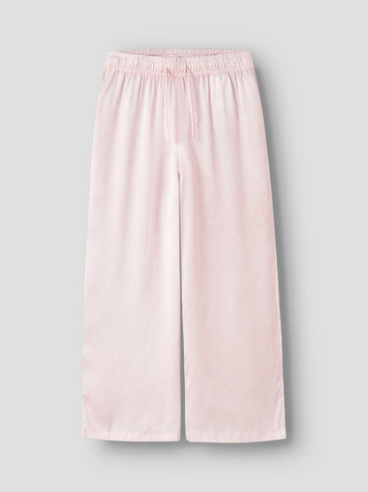 Glansig Pyjamasbyxa Ruth Rosetter Rosa/Vit