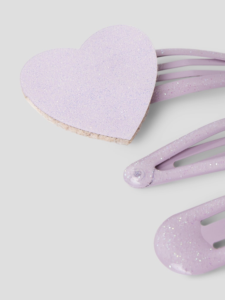 Hårspännen 4-pack Hjärta Glitter Rosa