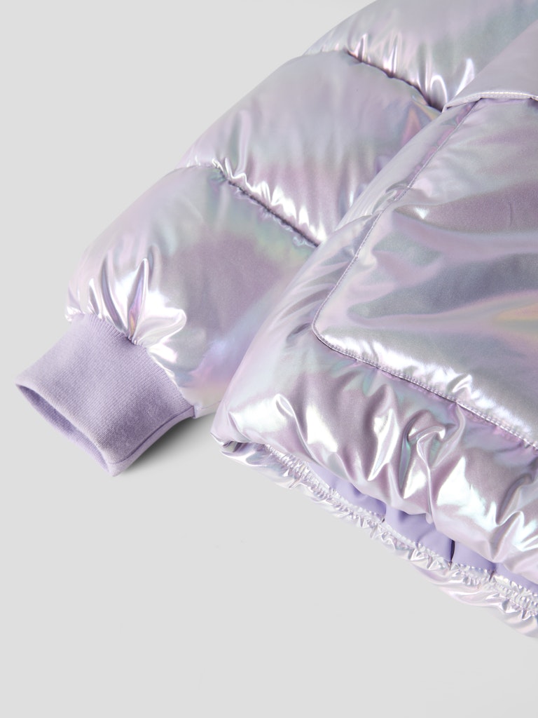 Glansig Täckjacka K Malan Lila Silver