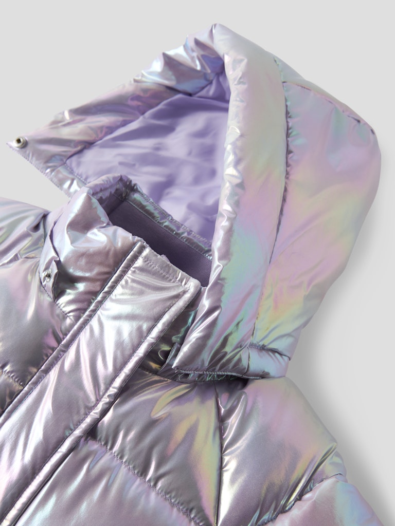Glansig Täckjacka K Malan Lila Silver