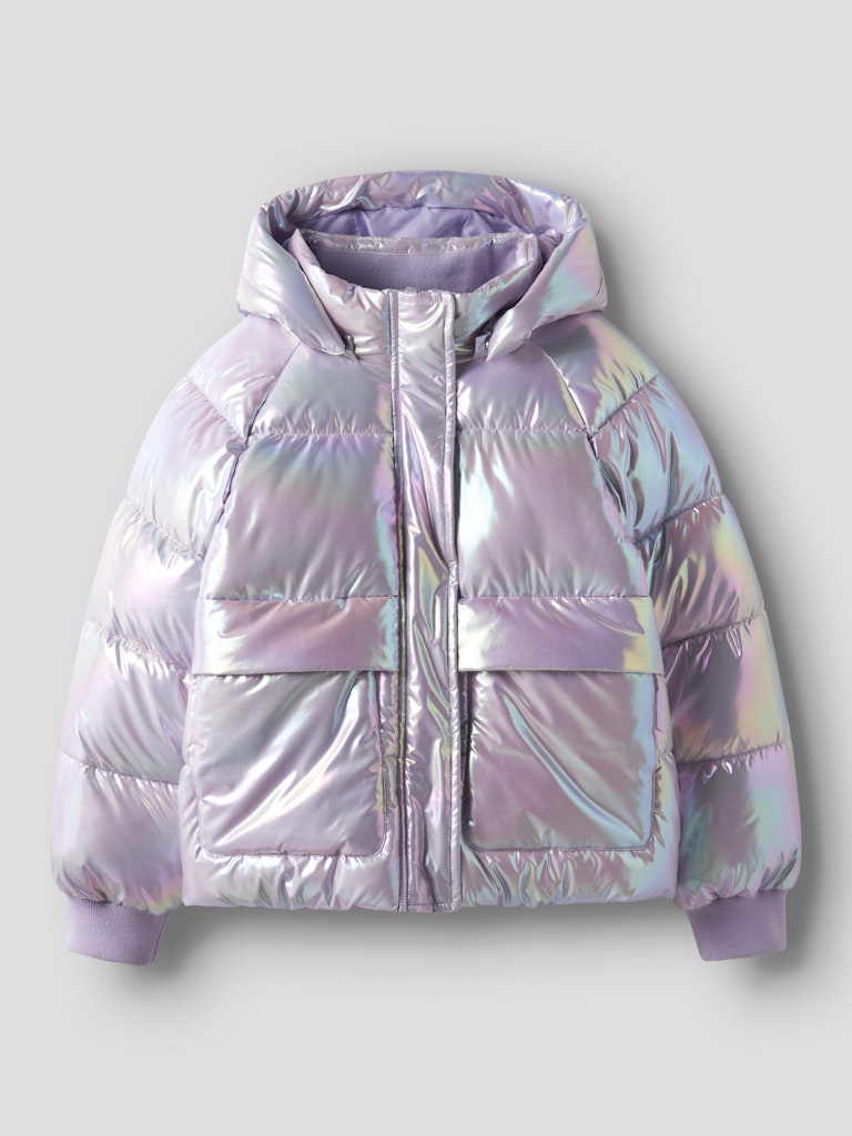 Glansig Täckjacka K Malan Lila Silver