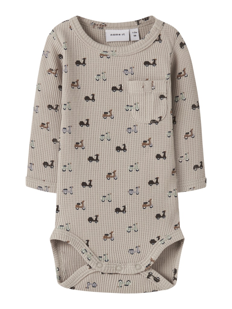 Långärmad Body Nooter Vespor Våfflad Beige