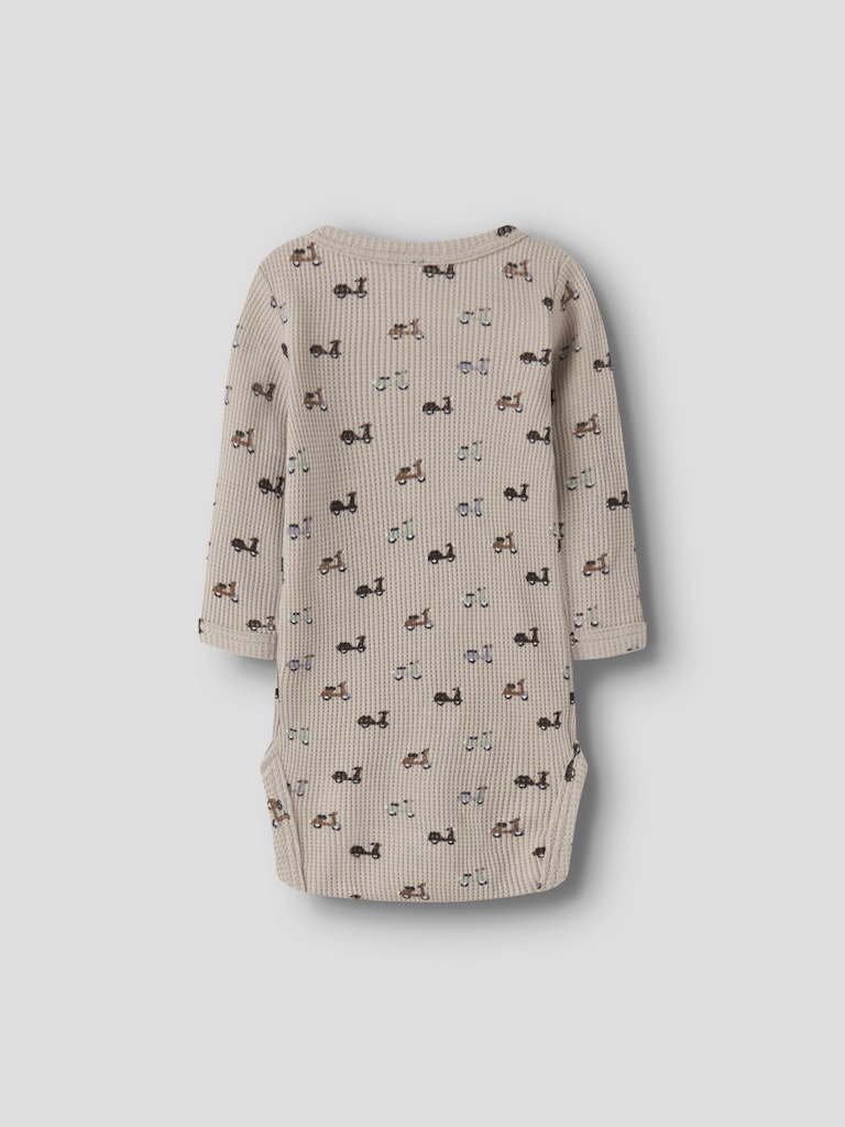 Långärmad Body Nooter Vespor Våfflad Beige