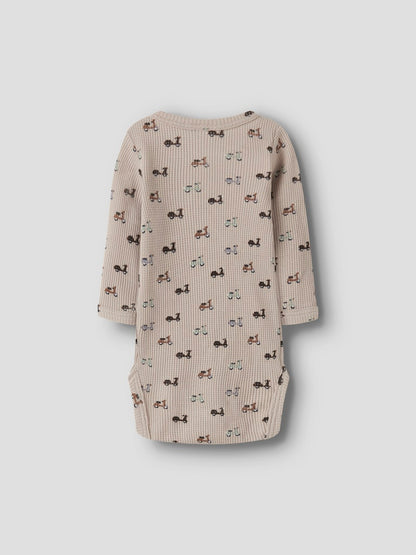 Långärmad Body Nooter Vespor Våfflad Beige
