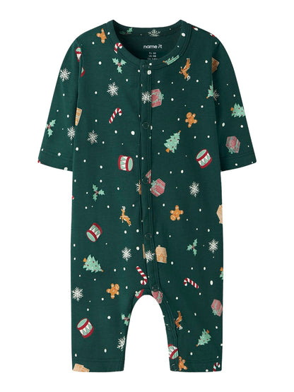 Pyjamas Julmotiv Vismas NB Grön