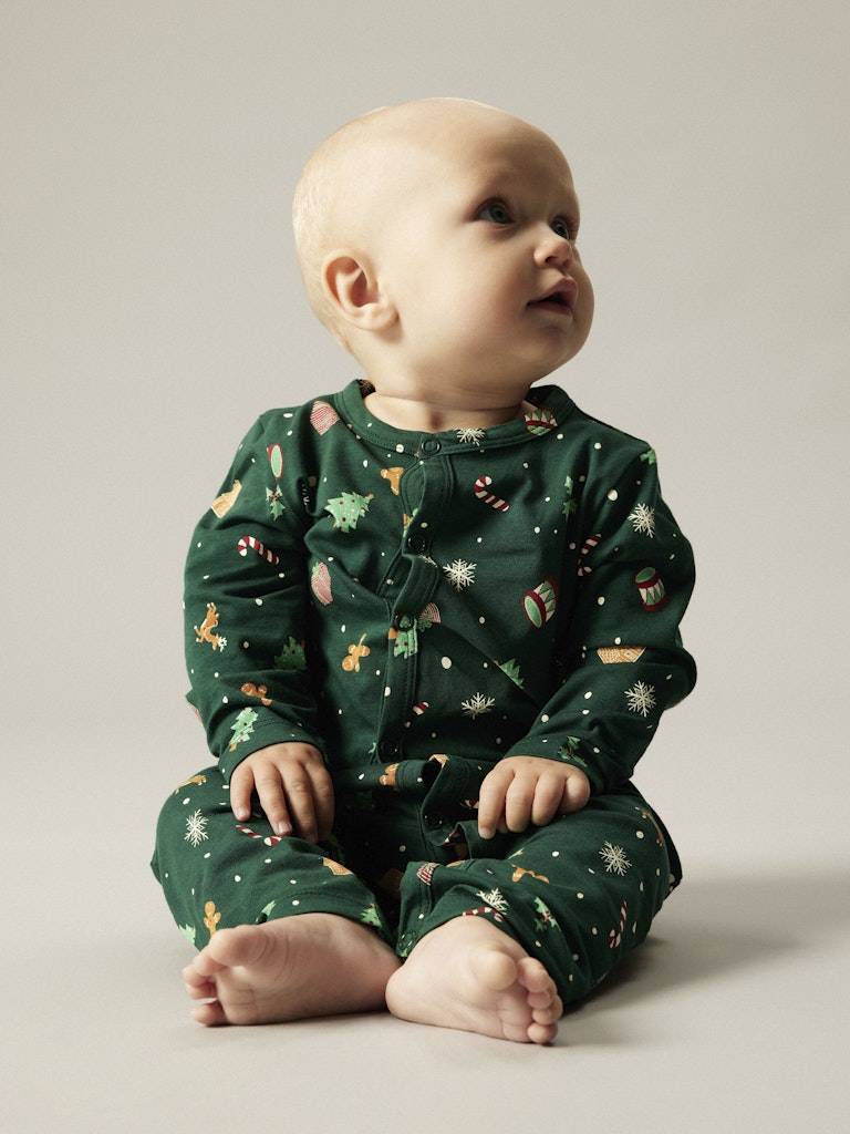 Pyjamas Julmotiv Vismas NB Grön
