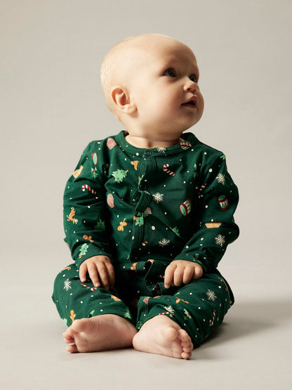 Pyjamas Julmotiv Vismas NB Grön