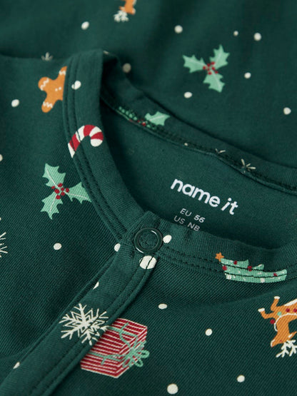 Pyjamas Julmotiv Vismas NB Grön