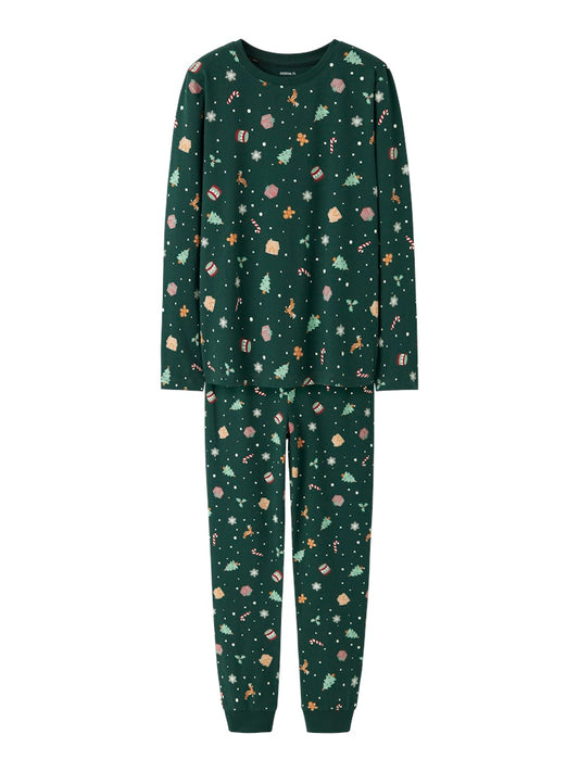 Pyjamas Julmotiv Vismas K Grön