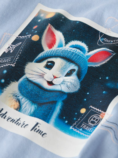 Långärmad Topp Votea Kanin Blå