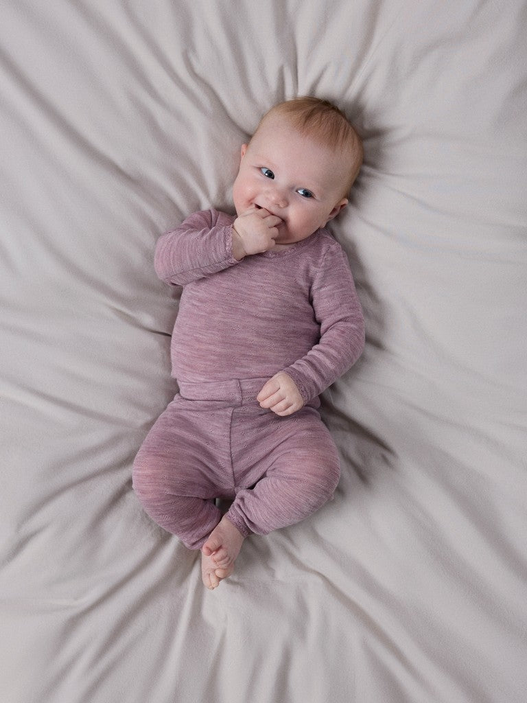 Leggings Merinoull Wang NB Enfärgad Rosa