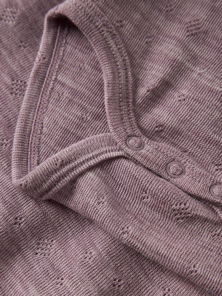 Body Merinoull Långärmad Wang NB Enfärgad Rosa