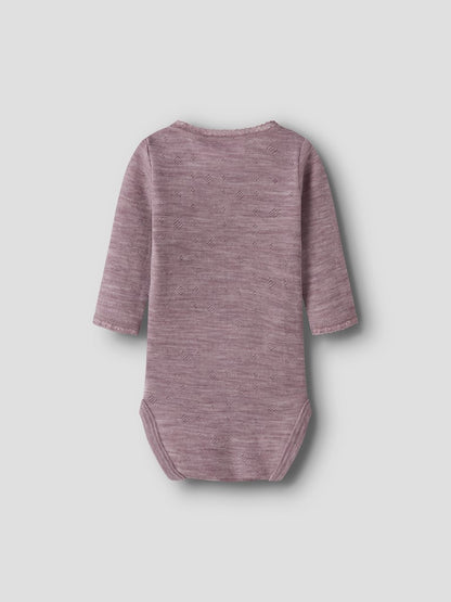 Body Merinoull Långärmad Wang NB Enfärgad Rosa
