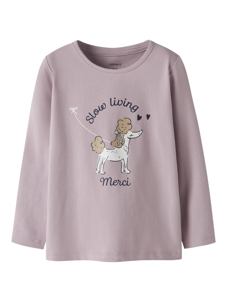 Långärmad Topp Roginaja Hund Rosa