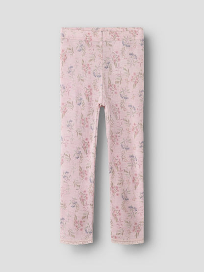 Leggings Merinoull Wang M Mönstrad Blommor Rosa