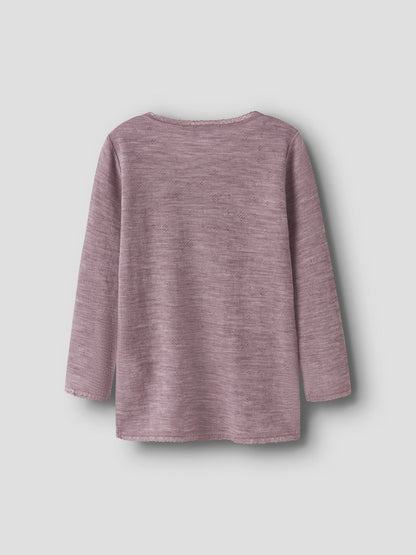 Topp Merinoull Wang Enfärgad Rosa