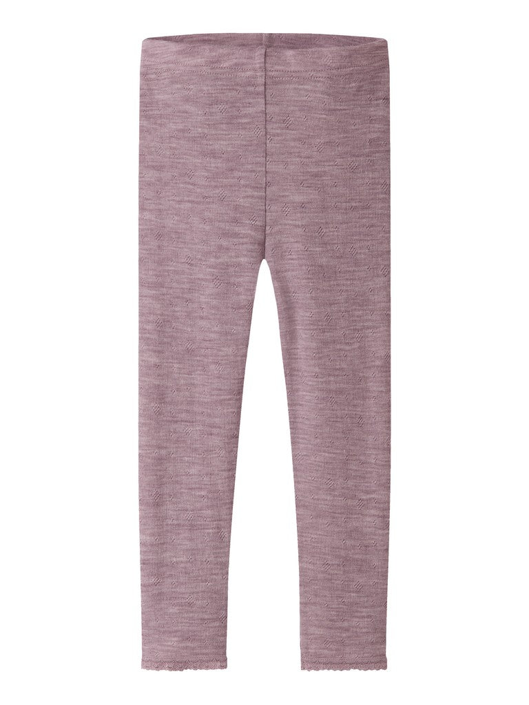 Leggings Merinoull Wang Enfärgad Rosa