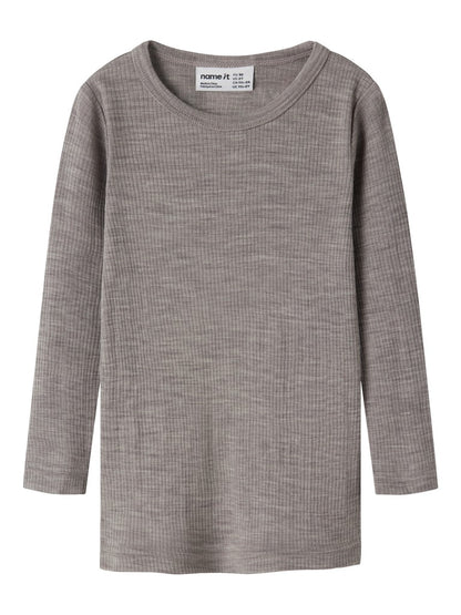 Topp Merinoull Wax M Ribbad Enfärgad Beige
