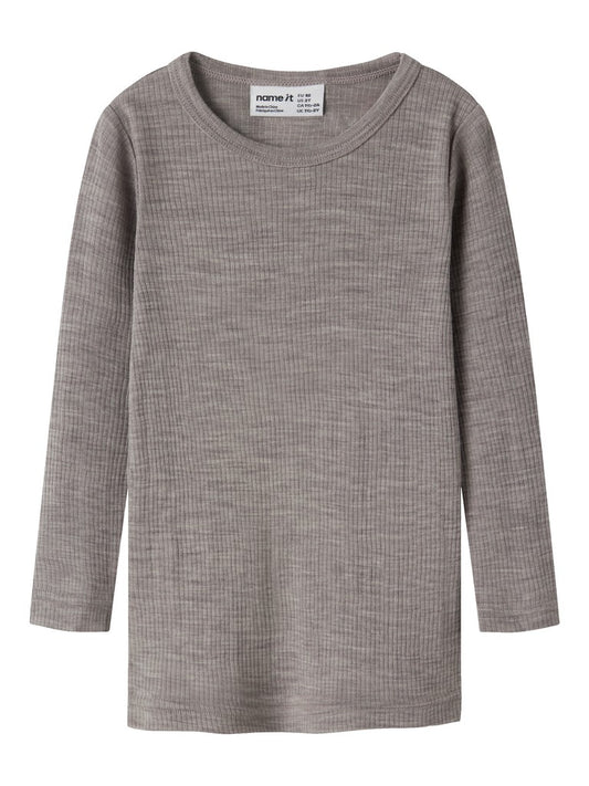 Topp Merinoull Wax M Ribbad Enfärgad Beige