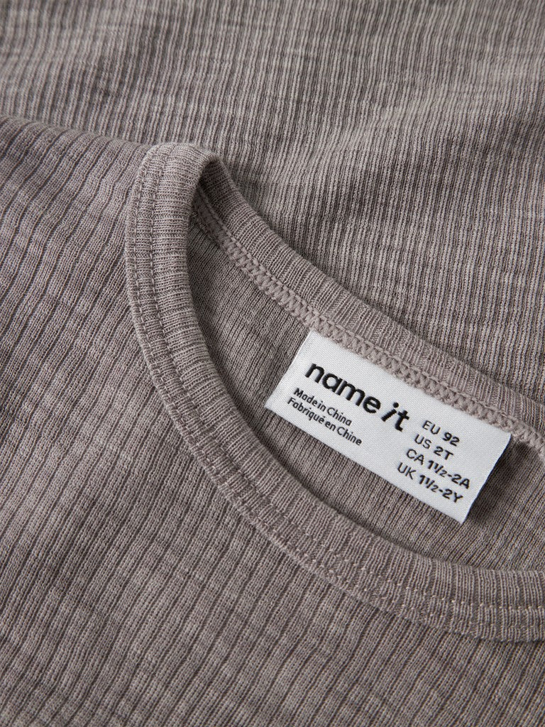 Topp Merinoull Wax M Ribbad Enfärgad Beige