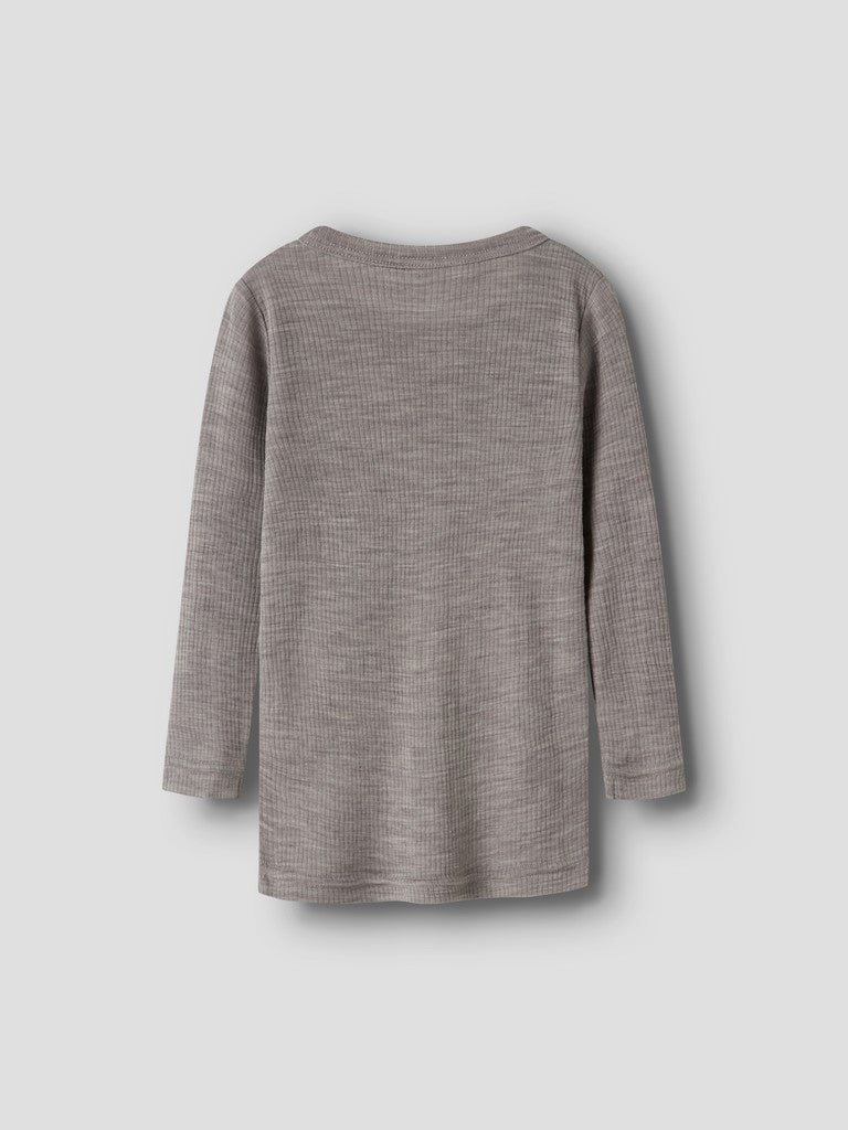 Topp Merinoull Wax M Ribbad Enfärgad Beige