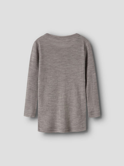 Topp Merinoull Wax M Ribbad Enfärgad Beige