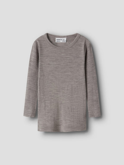 Topp Merinoull Wax M Ribbad Enfärgad Beige